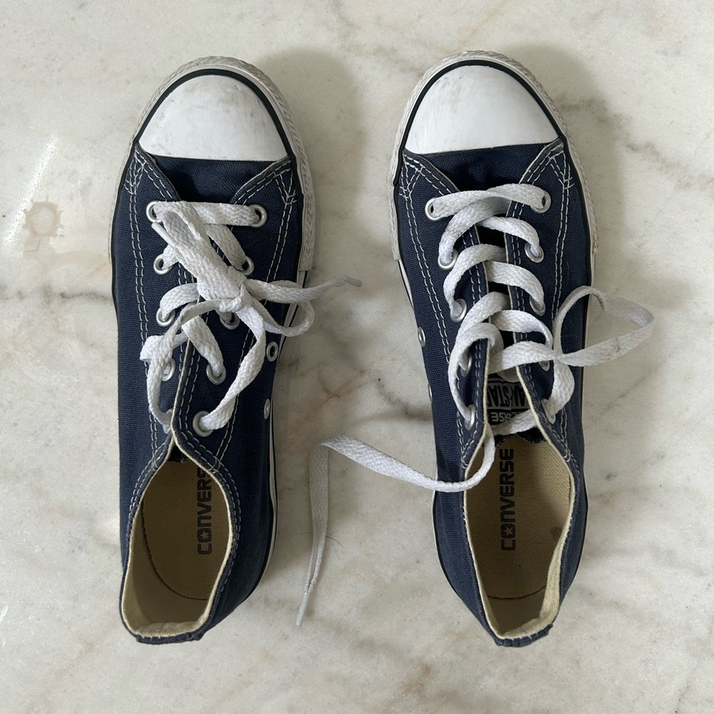 Girls Navy Blue Converse